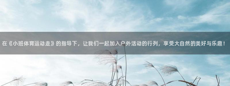 JJB竞技宝官方平台体育：在《小班体育运动走》的指导